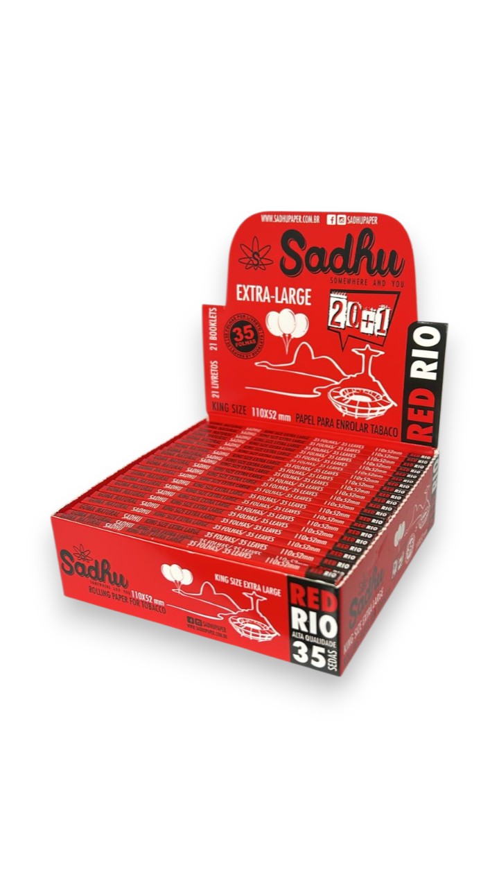Caixa de Seda Sadhu Extra Larga Red Rio K.S C/21