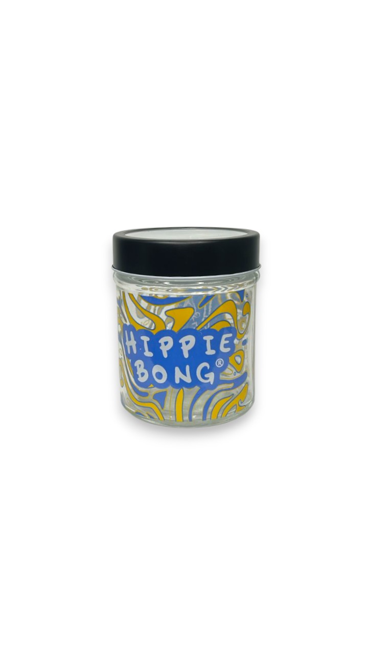 Pote de Vidro Hermético Hippie Bong Round 350ML