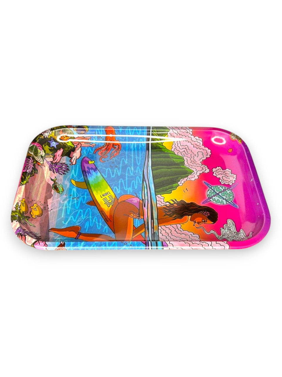 Bandeja de Metal Tropical Girl Média