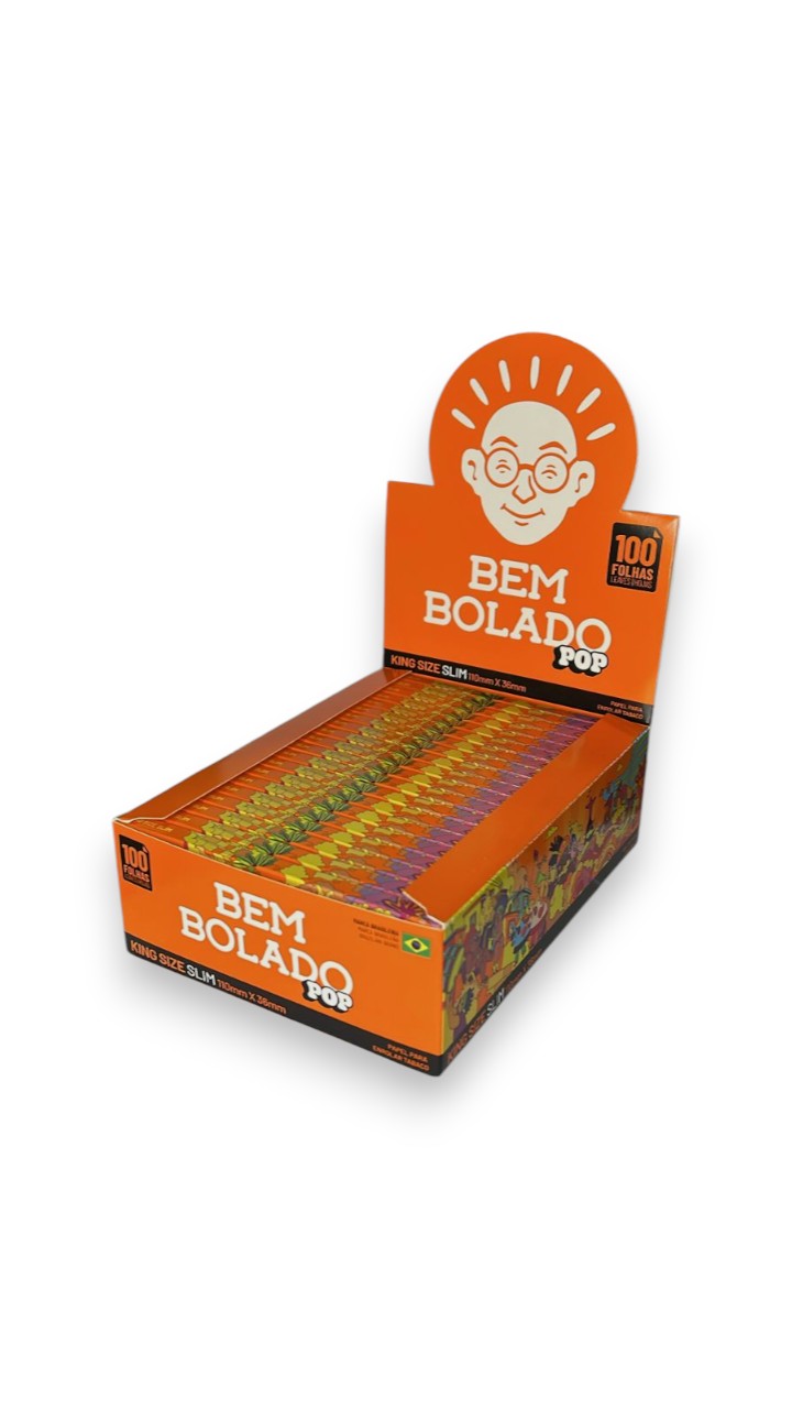 Caixa de Seda Bem Bolado Pop Slim 100 Folhas C/40