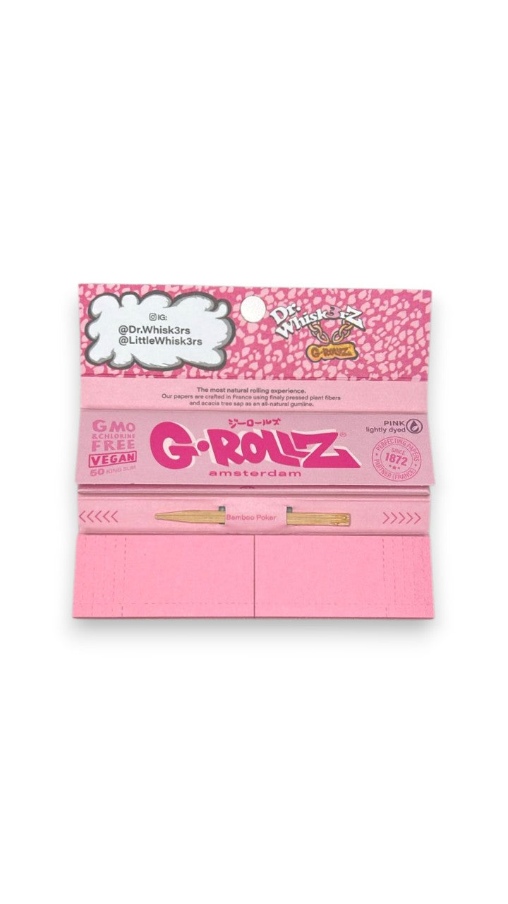 Caixa de Seda G-Rollz Lightly Dyed Pink + Tips C/24
