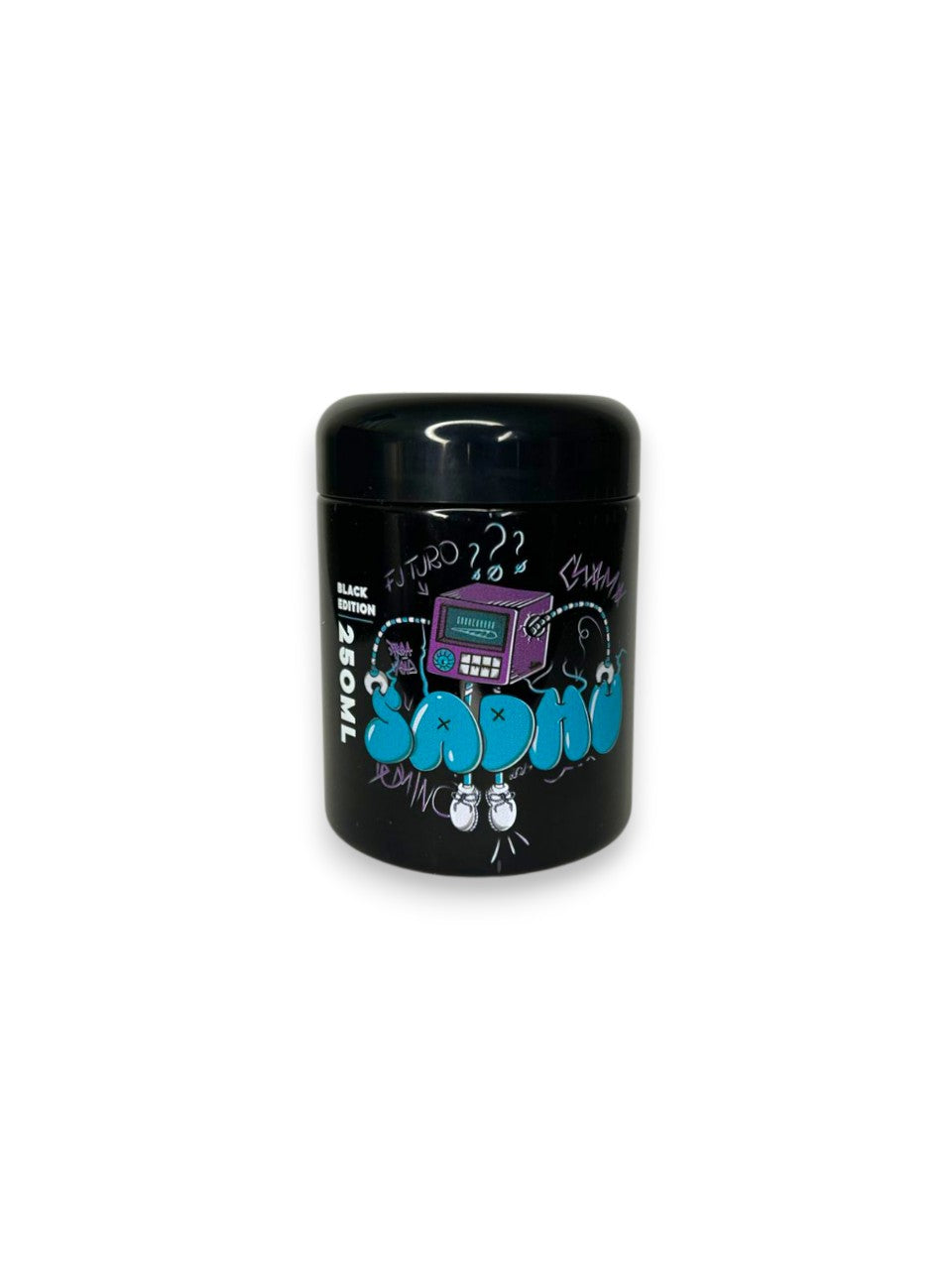 Pote Hermético Vidro Sadhu - Black Edition 250ML