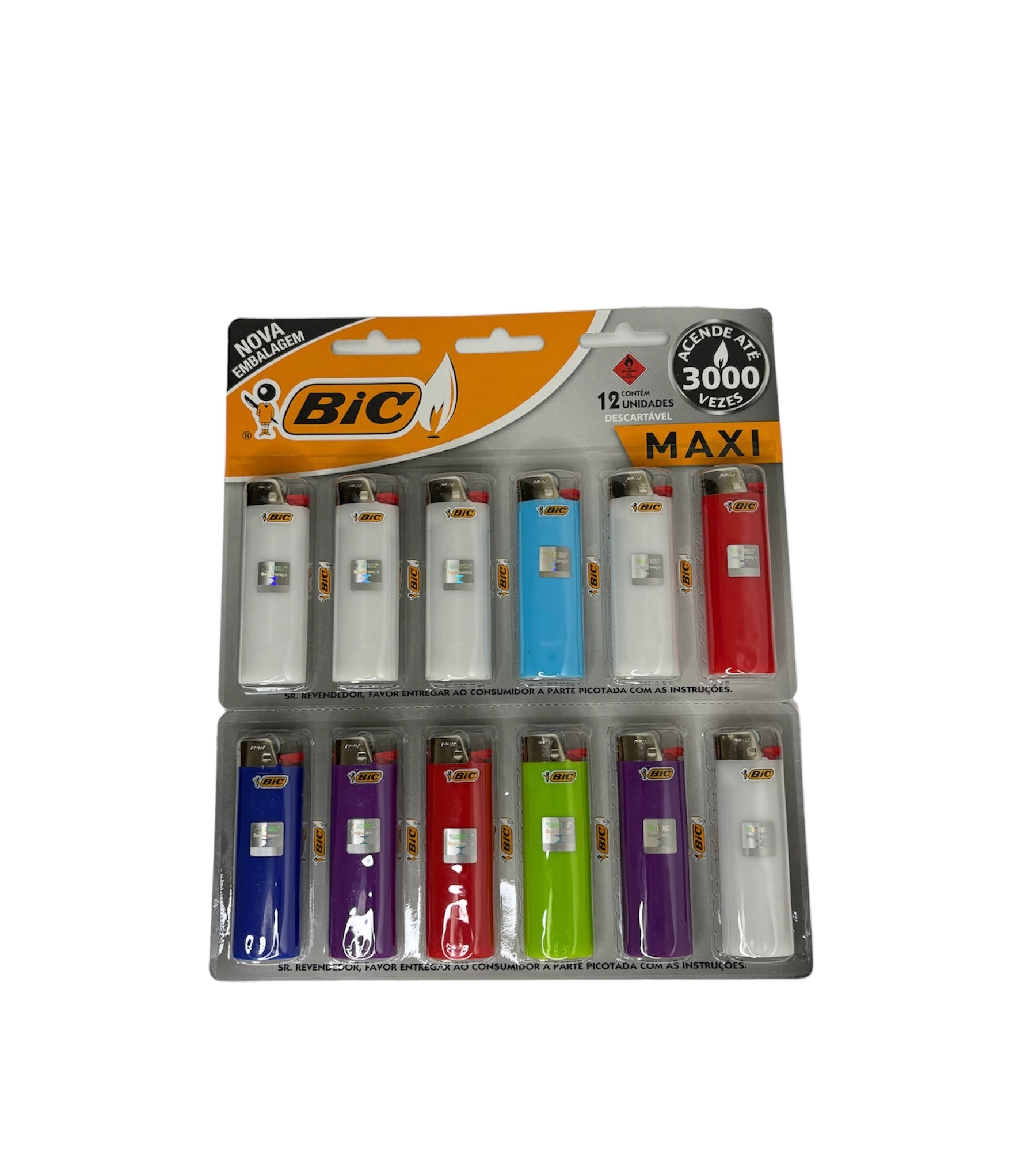 Cartela de Isqueiro BIC Grande C/12