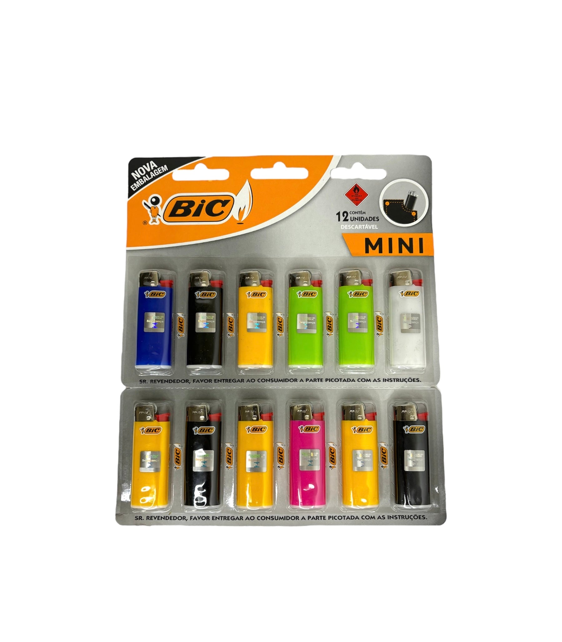 Cartela de Isqueiro BIC Pequeno C/12