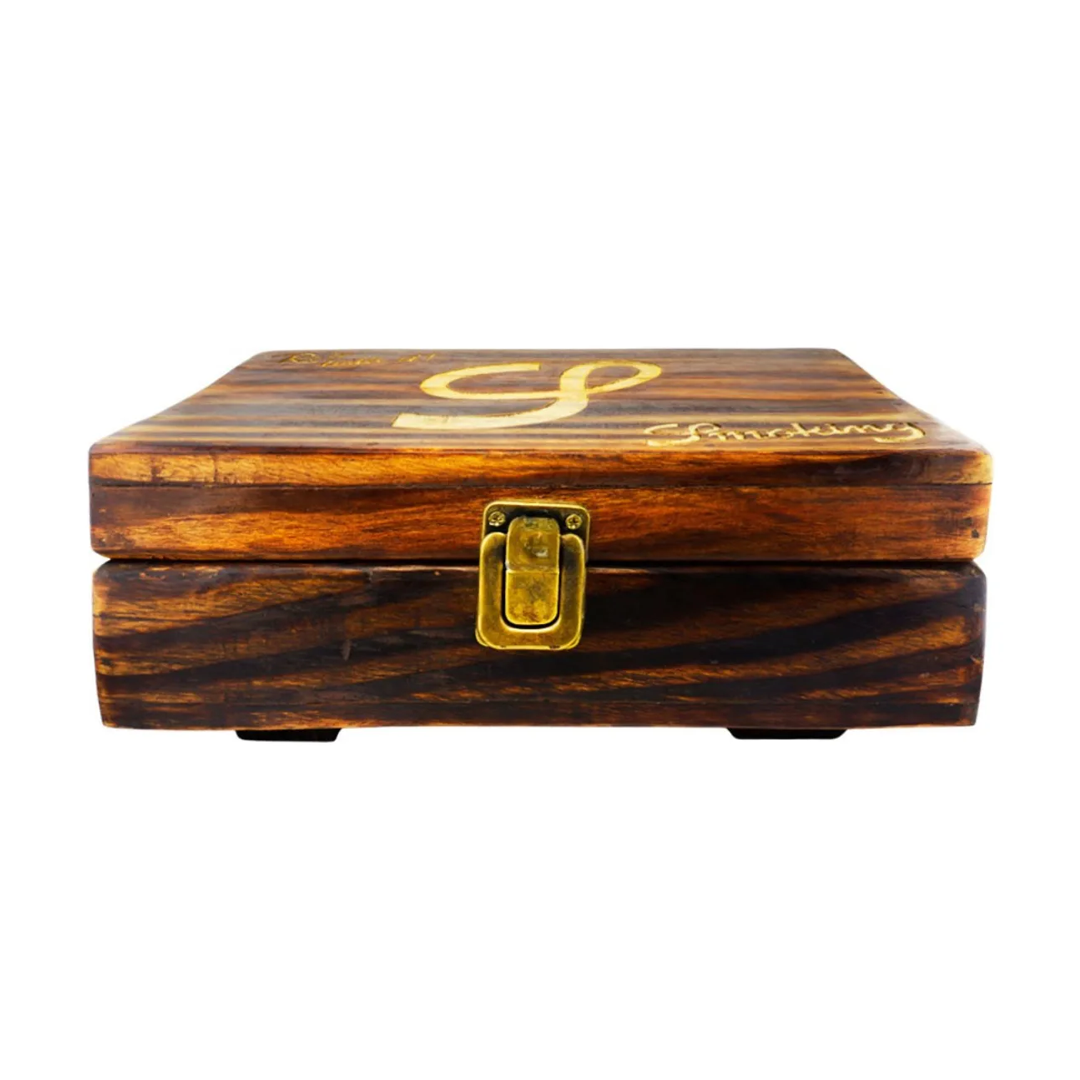 Caixa Artesanal de Madeira Maciça Smoking