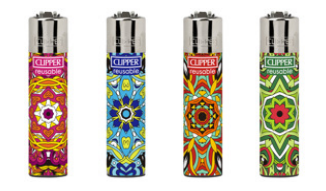 Caixa de Isqueiro Clipper Mini Hippie Style 5C C/24