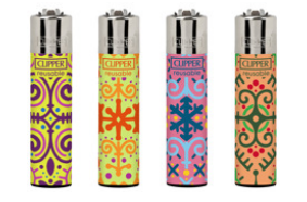 Caixa de Isqueiro Clipper Hippie Ornamental C/24