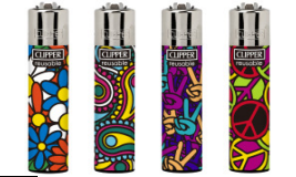 Caixa de Isqueiro Clipper Hippie Party 1 C/24