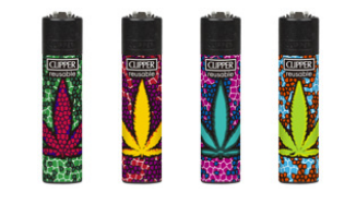 Caixa de Isqueiro Clipper Mini Broken Leaves 2 C/24