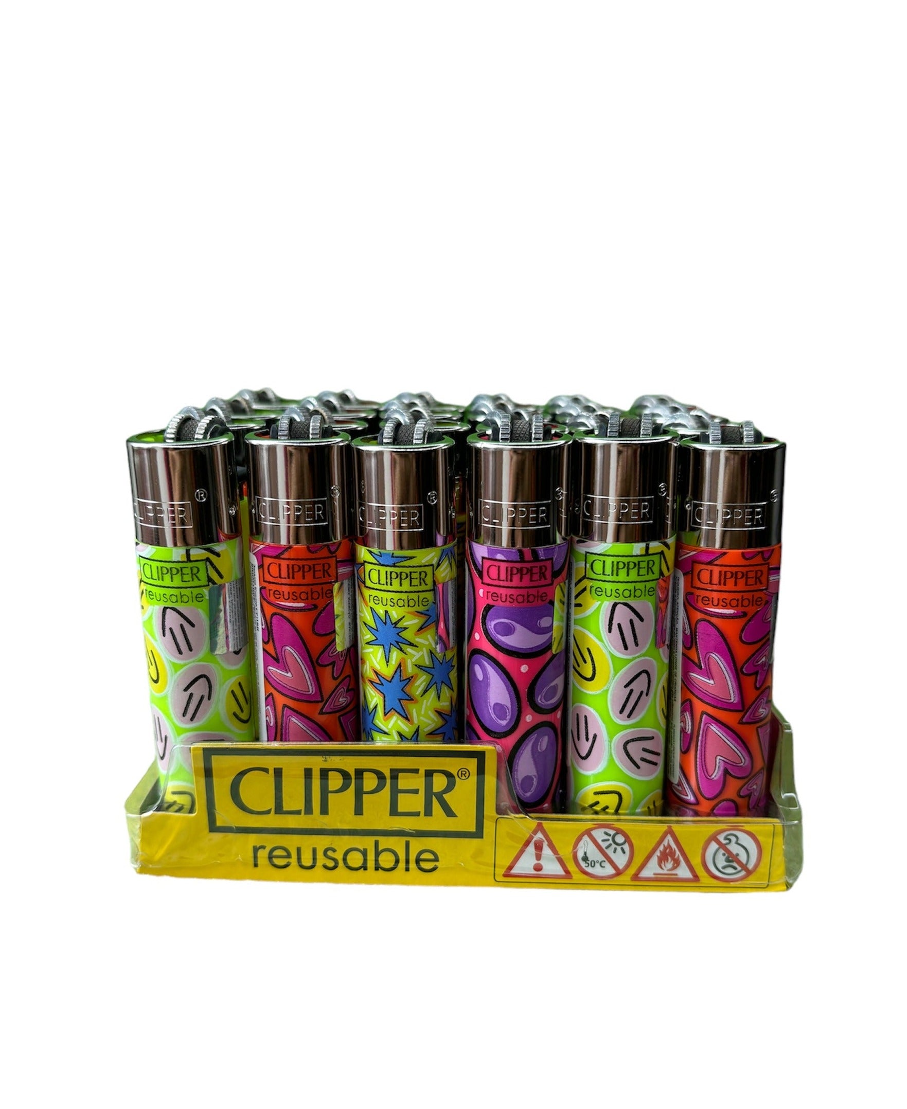 Isqueiro Clipper Psycho Stickers c/24