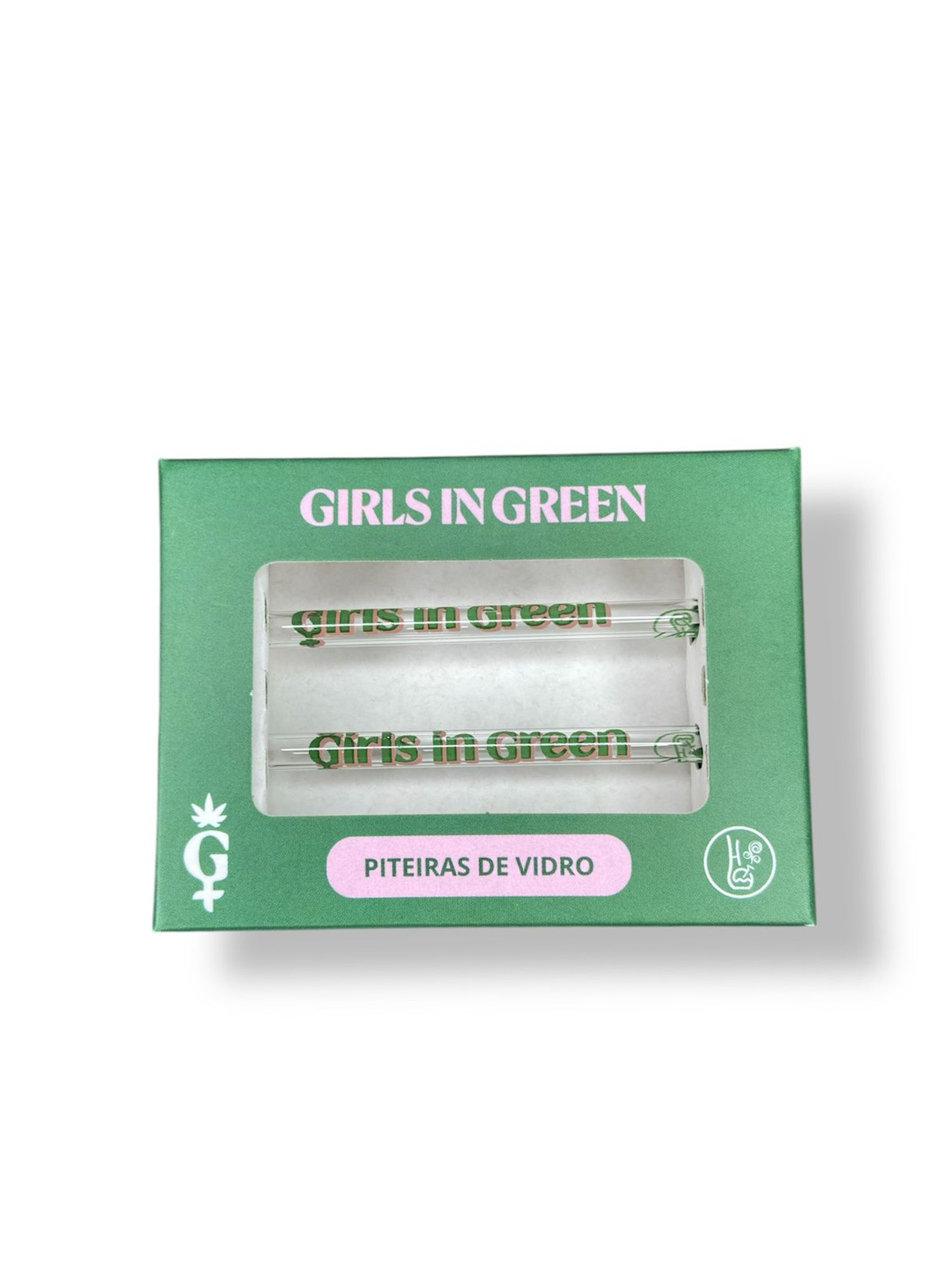 Piteira de Vidro Girls in Green Hippie Bong C/12