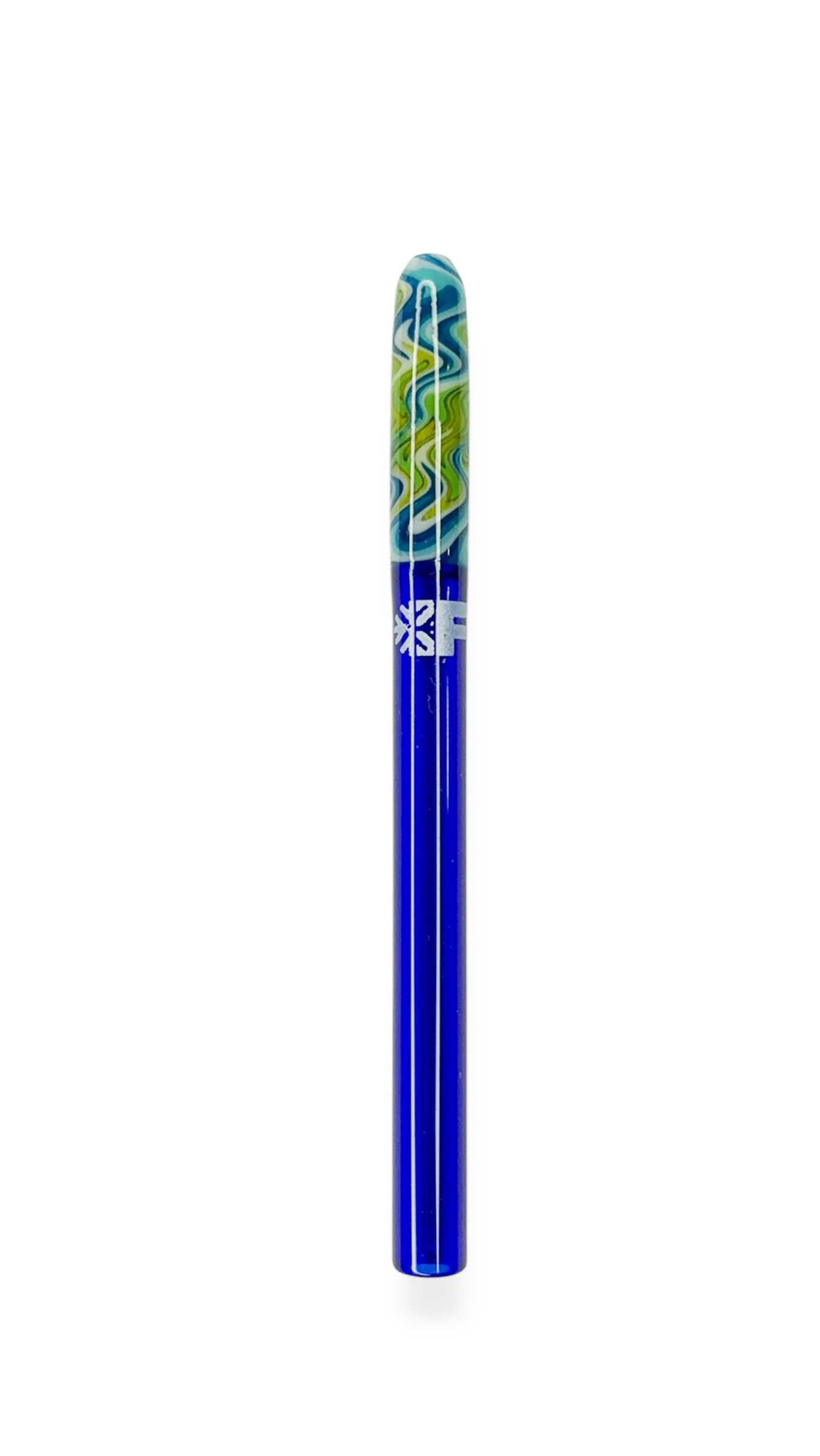 Piteira de Vidro Ice Flakes Azul e Verde