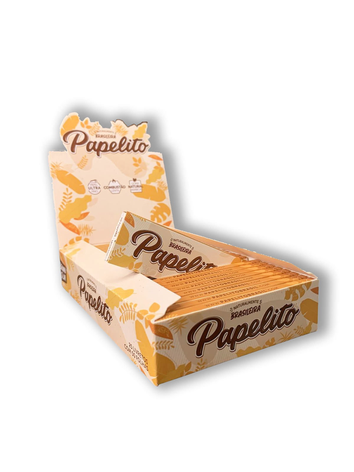 Caixa de Seda Papelito Brown Slim Mini 1/4 M.S