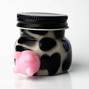Pote de vidro vaca