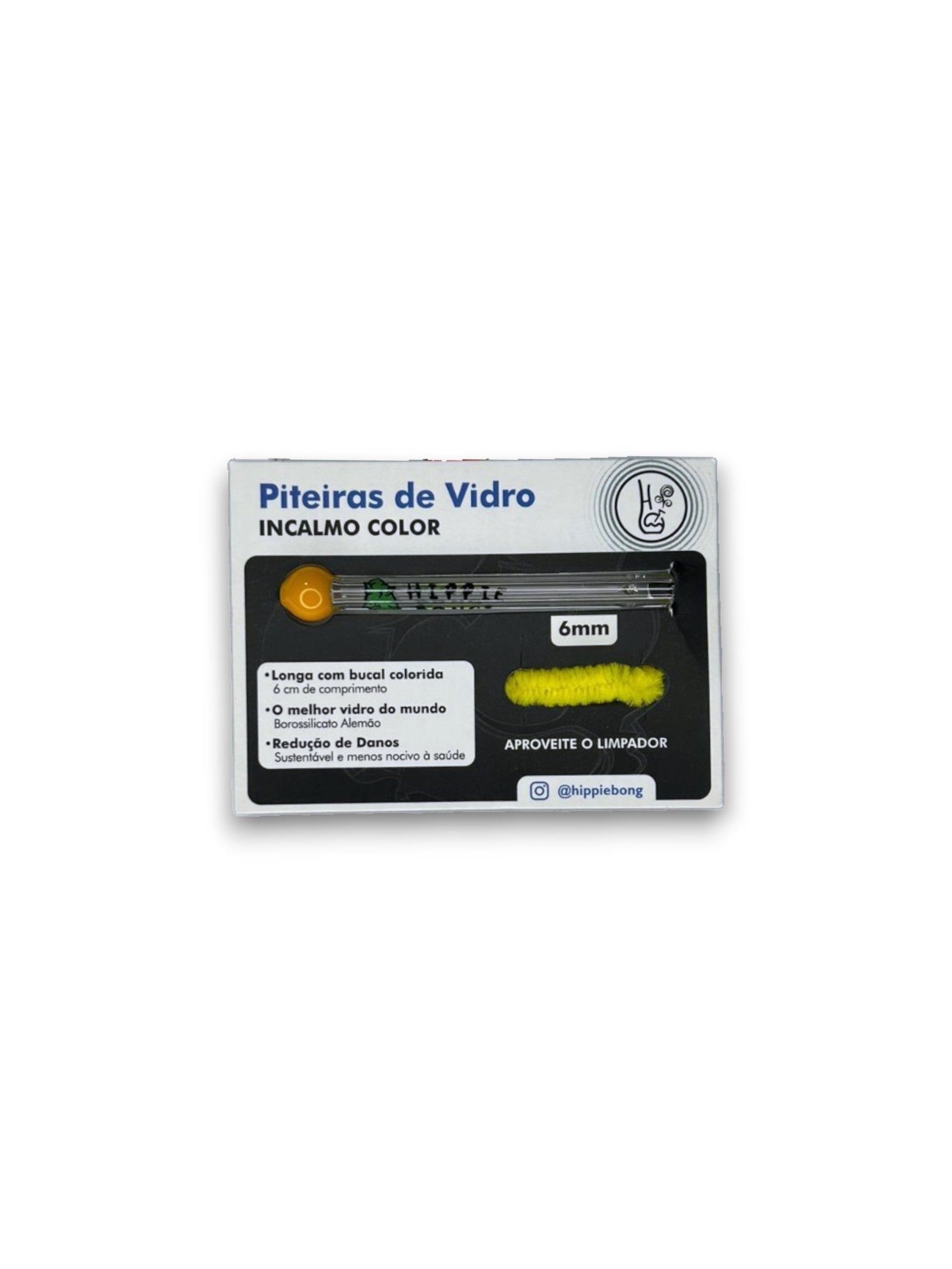 Display de Piteiras de Vidro Hippie Bong Incalmo 6 MM C/12