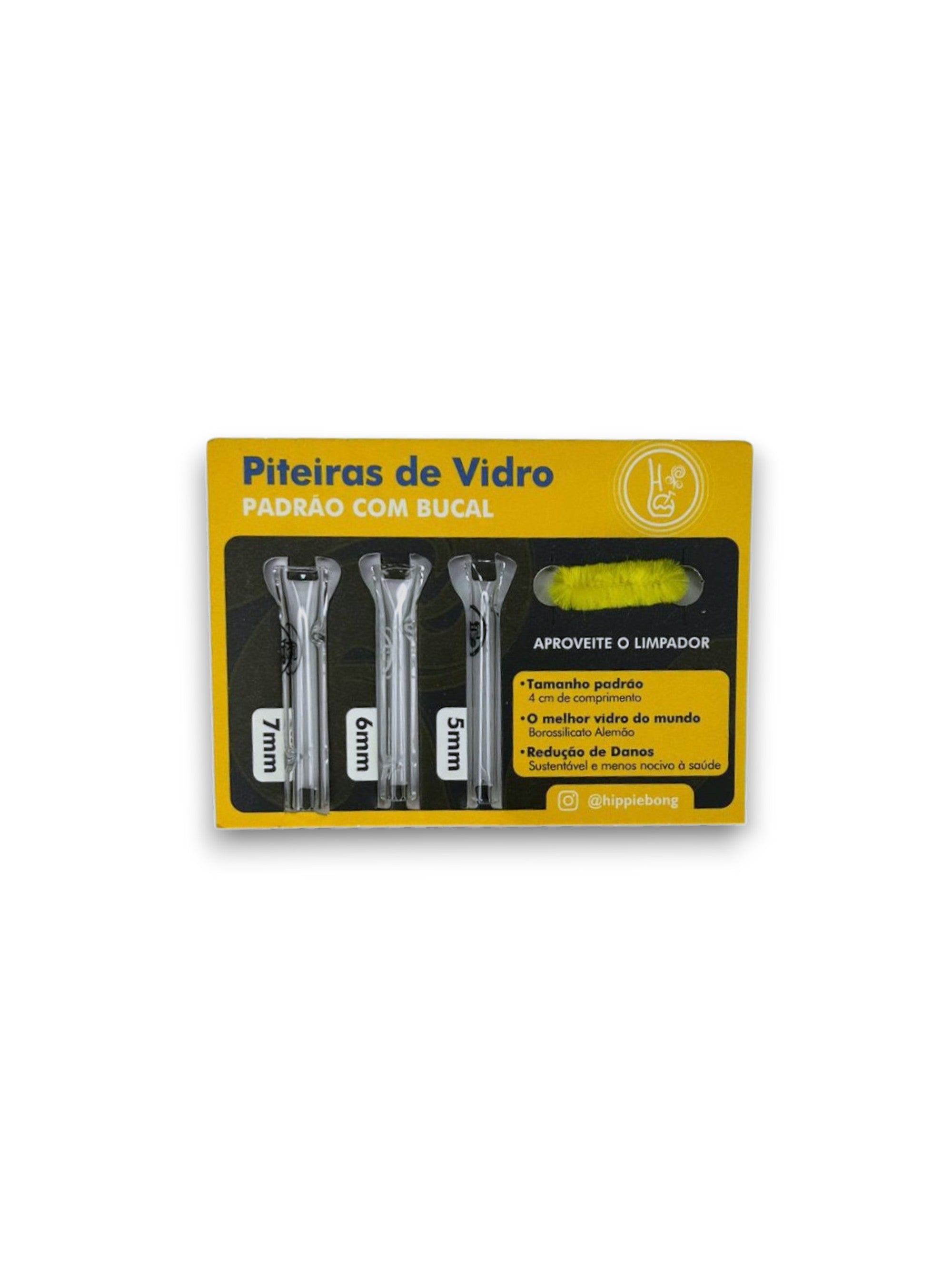 Display de Piteiras de Vidro Hippie Bong 3 Tamanhos